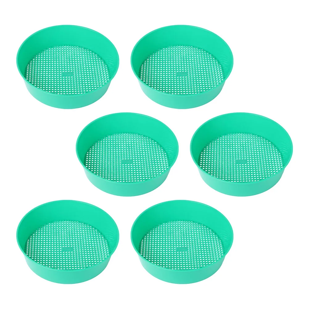

6pcs Garden Soil Sieves Planting Soil Filters Gardening Sieves Sifting Pans