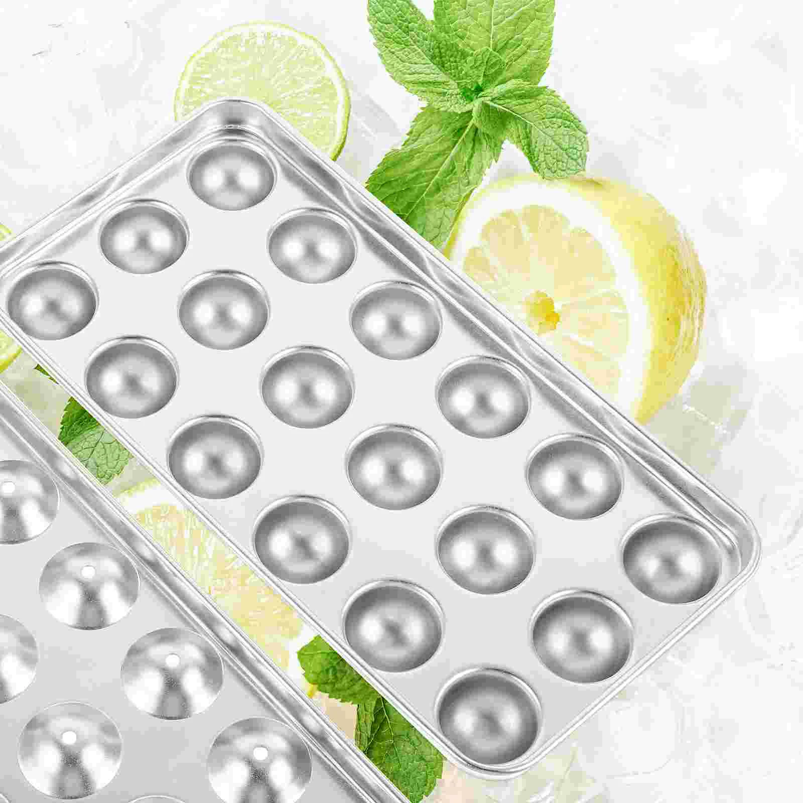 

1Pc Practical Ice Ball Mold Metal Dies Tray for Home-use (Silver)