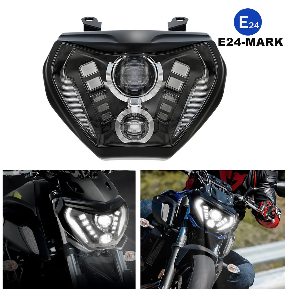 For YAMAHA MT07 2017 2018 2019 MT07 MT09 LED Headlight Lamp MT09 FZ09 2014 2015 2016 Motorcycle Headlight DRL