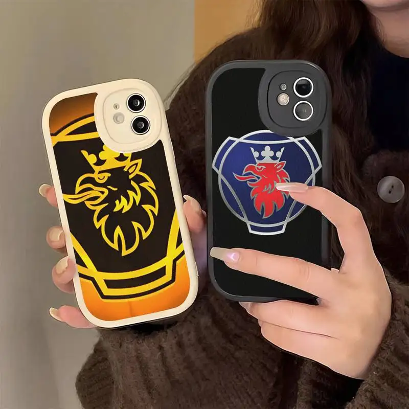 

S-Scanias Truck SAAB Phone Case Hard Leather for iPhone 13 12 Mini 11 14 Pro Max Xs X Xr 7 8 Plus 6 6s Se 2022 silicone Cover