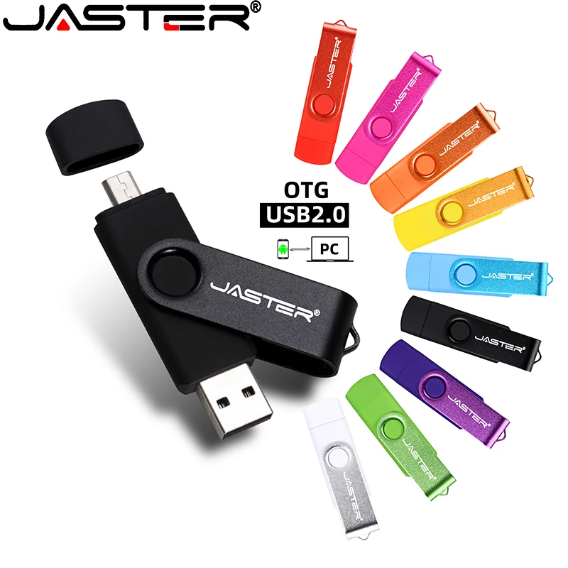 

JASTER OTG USB Flash Drive 64Gb High Speed 2.0 Pen Drive 8Gb Free TYPE-C Gift 32gb Pendrive 16gb Free Custom LOGO Memory Stick