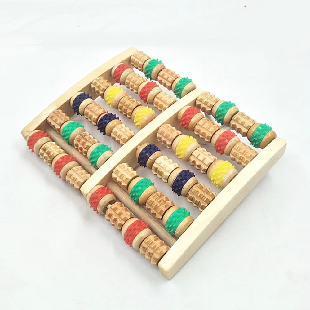 Шиацу-массажер для ног с деревянными насадками 3/6 ряда |