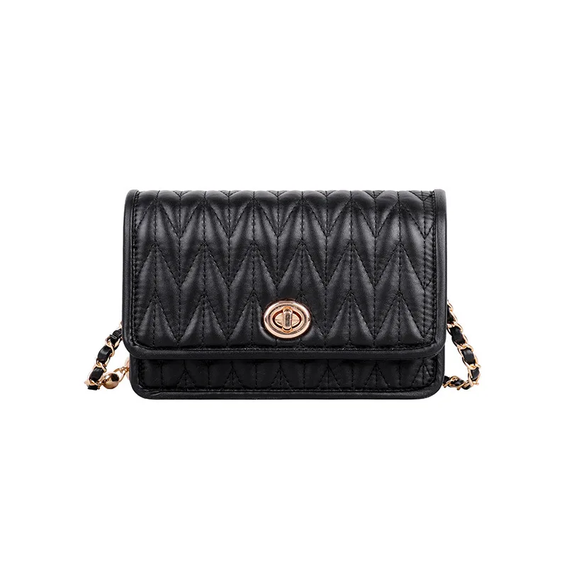 

Chain fashion small bag new simple women's bag texture small square bag net red foreign gas single shoulder cross-body bag