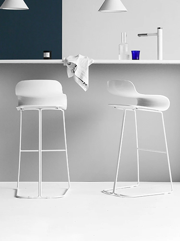

Nordic bar chair stainless steel bar chair household high stool simple bar chair coffee shop high chair creative modern