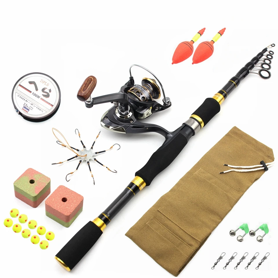 

NEW 1.8M 2.1M Casting Fishing Rod and Reel Set CarpTrout Travel Lure Carbon Rod Reel Combos Novice Fishing Gear Vara De Pesca