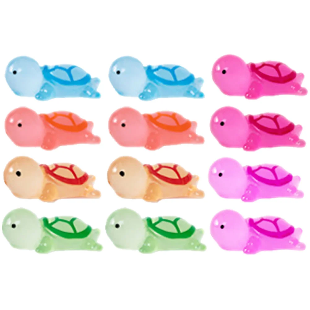 

12 Pcs Animal Office Table Decor Ornaments Turtle Desk Resin Decorations Living Room