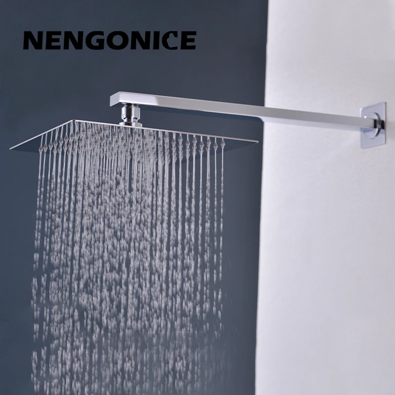 Shower Set Hotel Bathroom Concealed Wall-Mounted Cold And Hot Simple Chrome