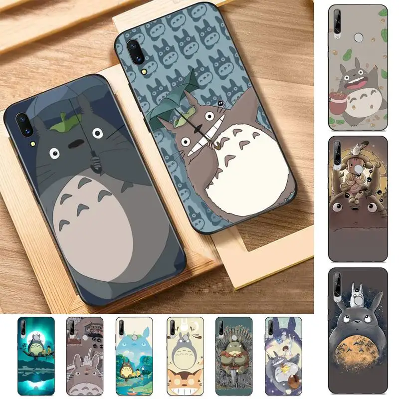 

Cartoon Anime Totoro Phone Case for Huawei Y 6 9 7 5 8s prime 2019 2018 enjoy 7 plus