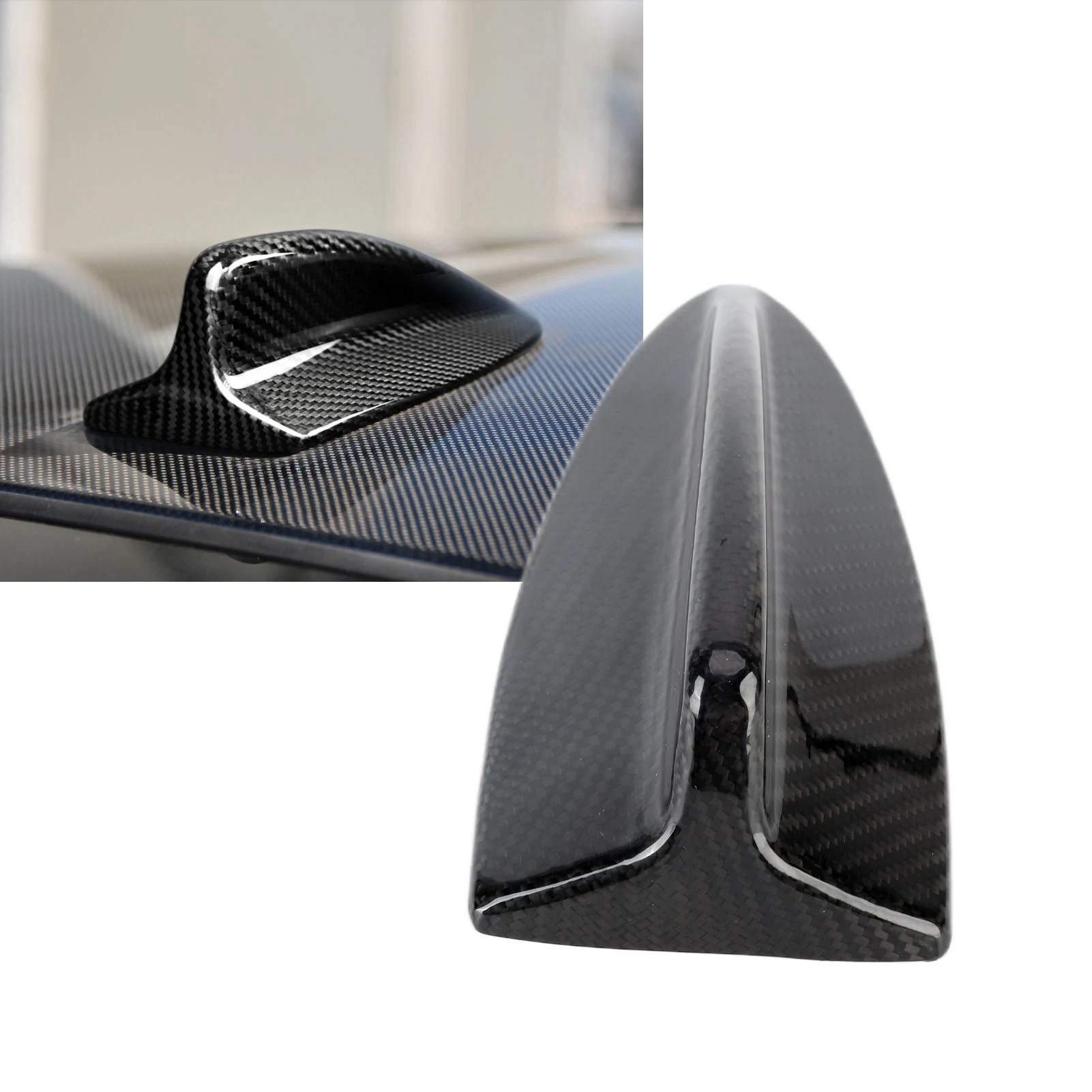 180mm Car Roof Antenna Cover  Fin Aerial Trim Cap Carbon Fiber Decoration Replacement for BMW 3 Series E90 2007‑2012