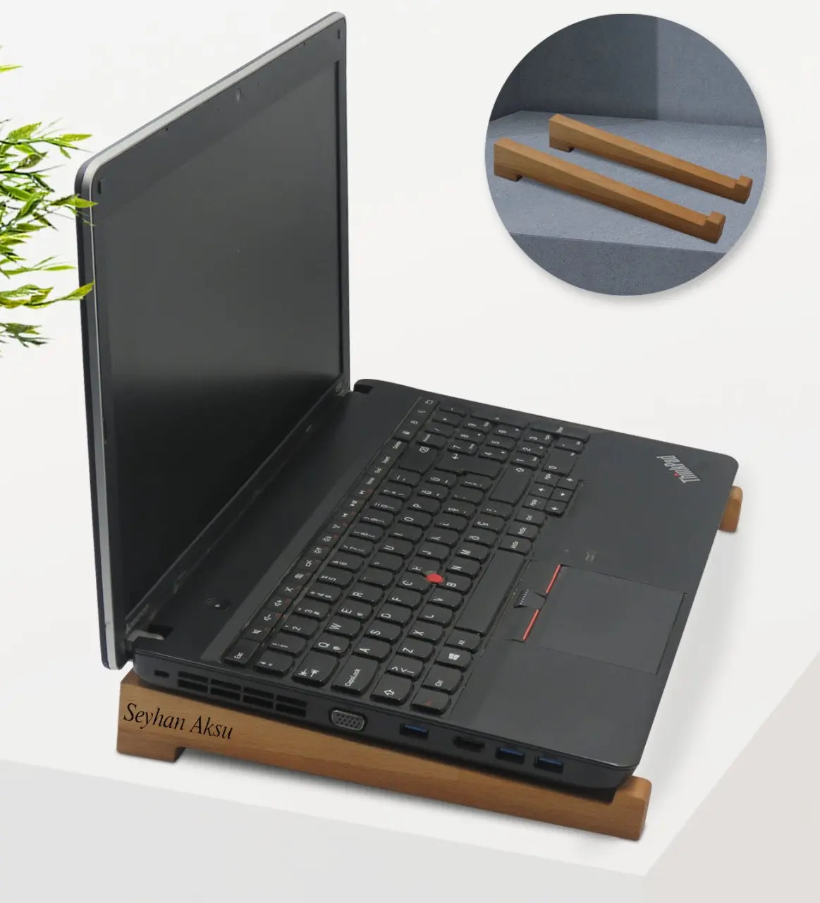 

Personalized Portable Wood Notebook Laptop Stand