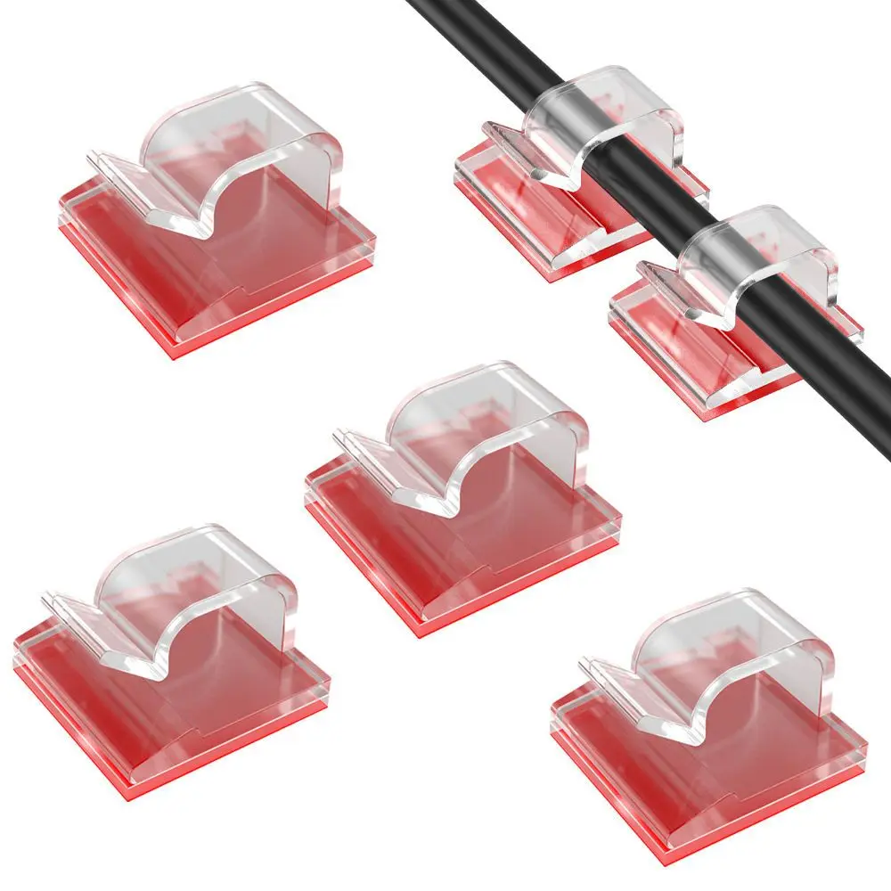 

20PCS Strong viscous force principle thread non-trace free nail row button line cable wiring clip cable wire clamp