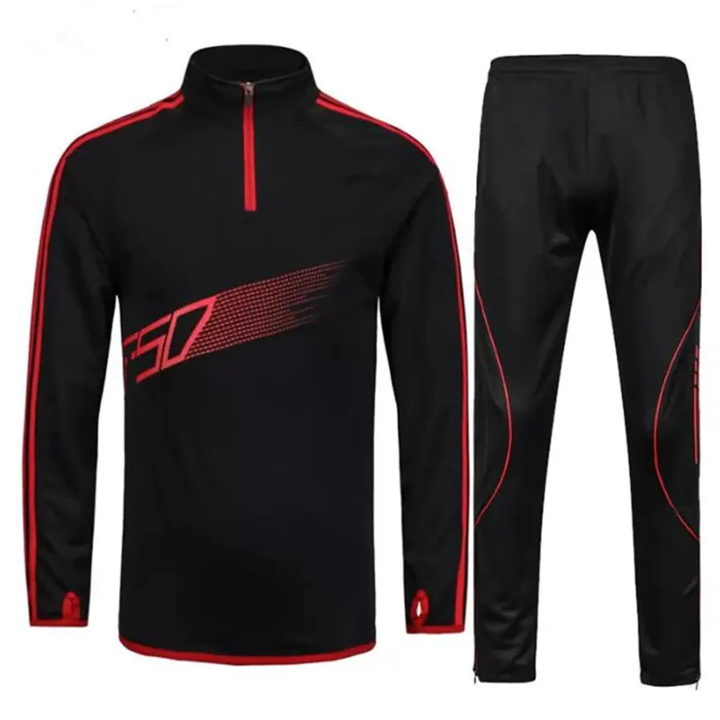 

Men Sport Running Football Training clothes Jacket +Pants Suit Kids Soccer Training sports set F50 warm-ups Sportswear