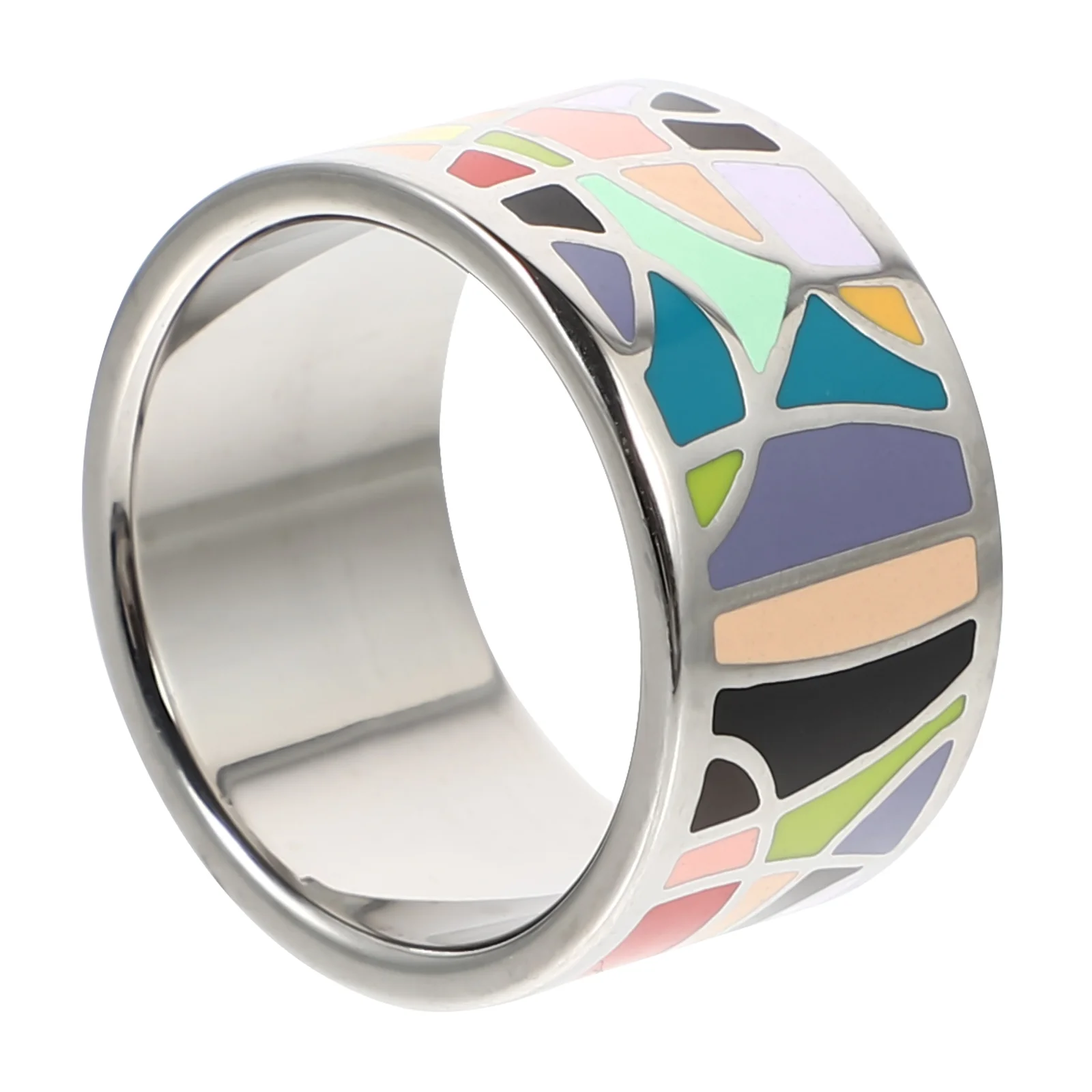 

1pc Fashionable Scarf Ring Scarves Buckle Smooth Titanium Steel Dressing Buckle