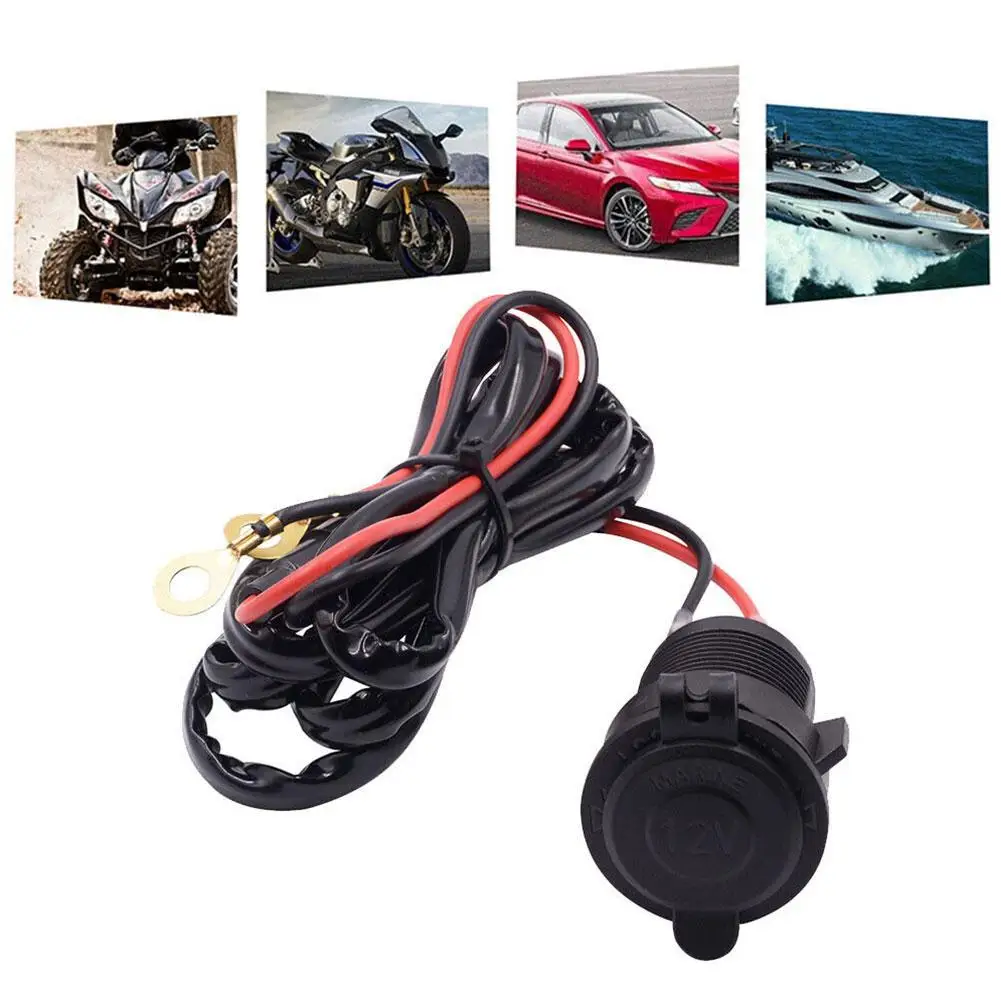 

Гнездо прикуривателя для автомобиля, мотоцикла, 12 В, женское автомобильное зарядное устройство, вилка прикуривателя, с крышкой, водонепроницаемые пылезащитные автомобильные аксессуары