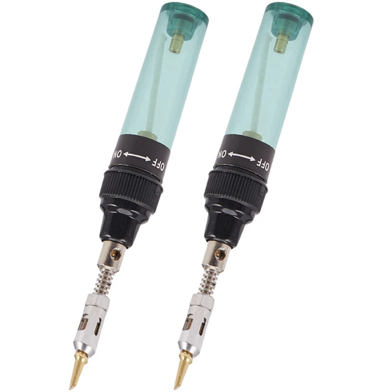 

2X Cordless Torch Soldering Iron MT-100 Butane Gas Soldering Iron Pen(Green)