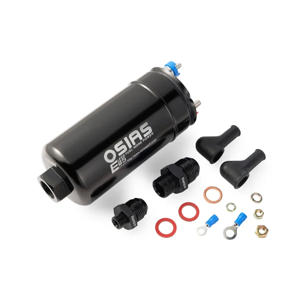 

OSIAS Новый EFI 380LPH 1000HP Встроенный внешний топливный насос 10AN Впускной + проверочный клапан 6AN Выход E85 Совместимость со стилем 044