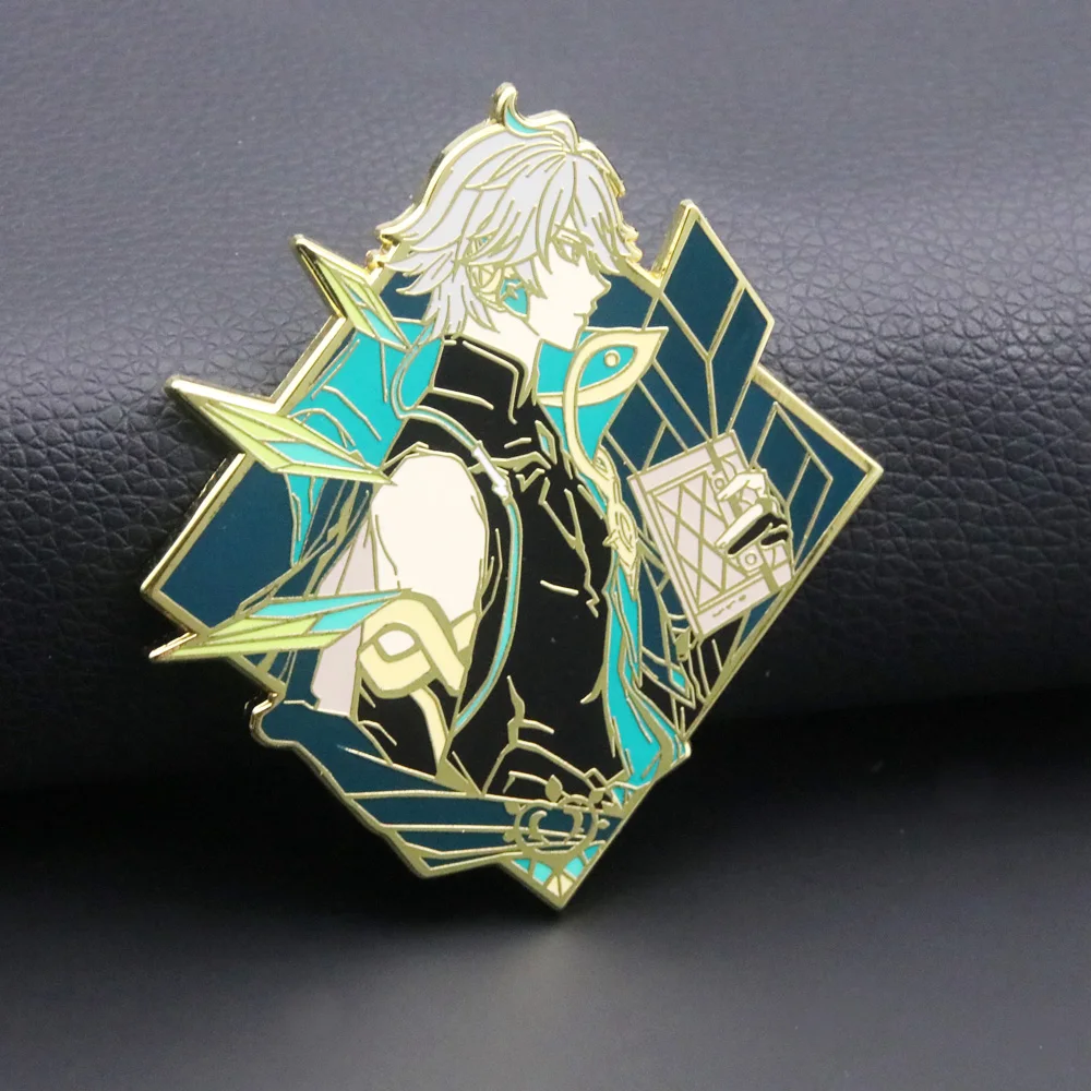 

New Enamel Pins Genshin Impact Alhaitham Pin Brooch Figure Metal Badge Button Collection Souvenir Cosplay Gift