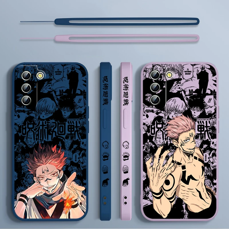 

Jujutsu Kaisen Yuji Sukuna Samsung Cover For Galaxy S23 S22 S21 S20 Pro FE Note 20 Plus Ultra Liquid Left Rope Phone Case