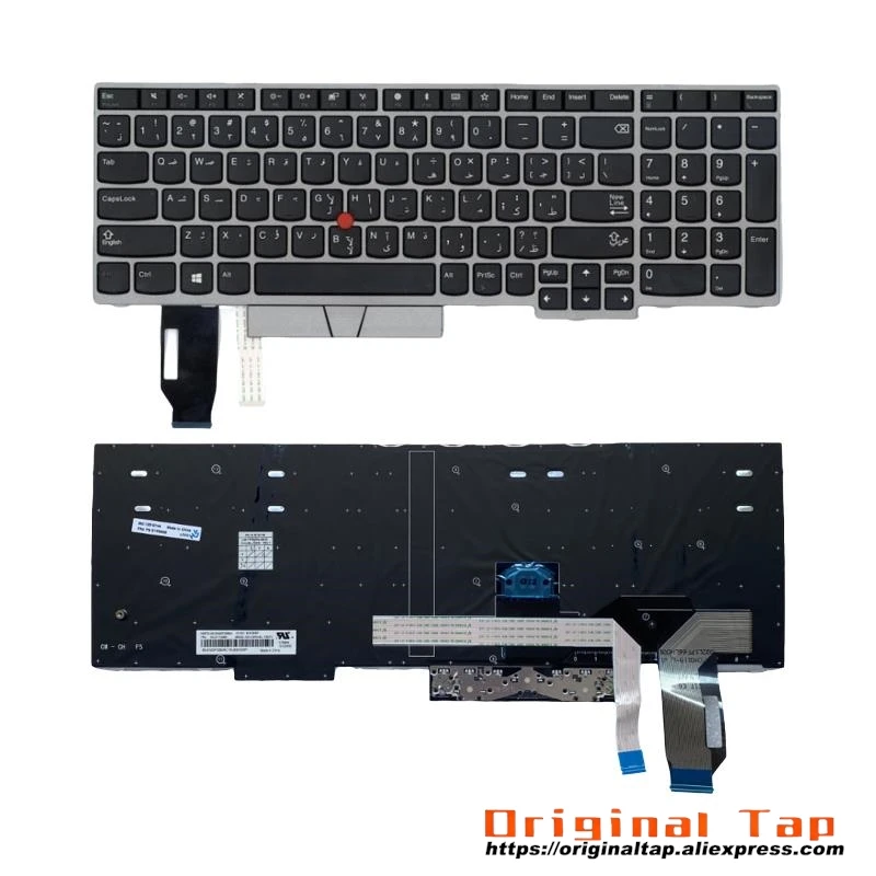 Арабская клавиатура ARA для Lenovo Thinkpad E595 E580 E585 E590 T590 P53S L580 L590 P52 P72 P53 P73 01YN625 01YN705