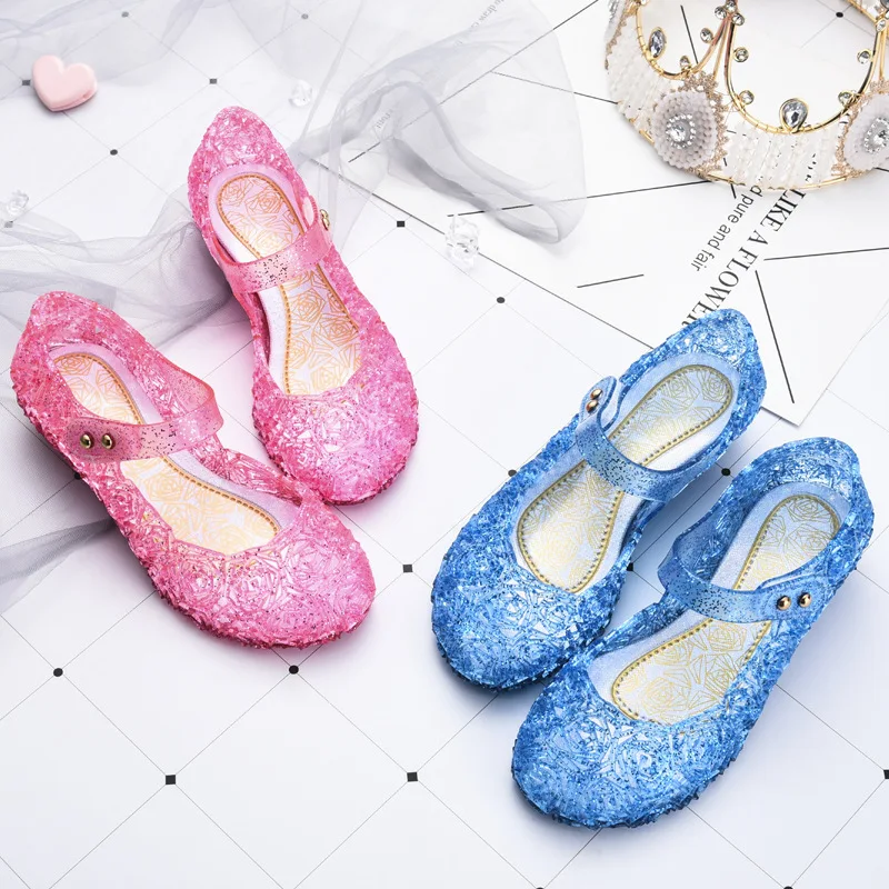 

Kids Crystal Jelly Sandals Princess Cosplay Party New Girls Dance Shoes Kids Summer Shoes Girls Princess Shoes Baby Girl Sandals
