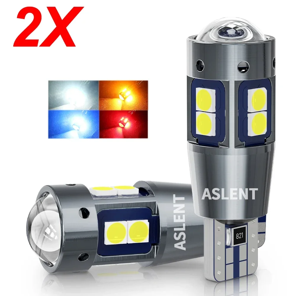 

2 шт., T10 W5W 168 192 светодиодный задний фонарь 3030 10smd 12 В, авто лампа CANBUS без ошибок, автомобильный габаритный фонарь, стояночная лампа 6000K ASLENT