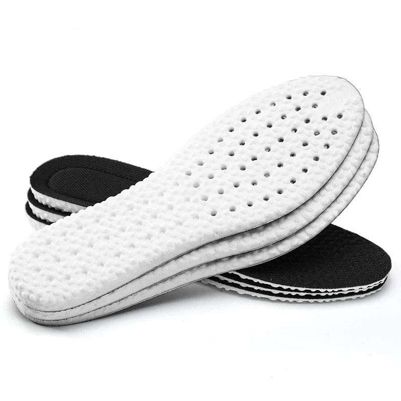 

1 Pair of Shock Absorbing Elastic Replacement Elastic Insole Relief Foot Pain Maximum Cushioning Comfort Insole (Men Grey)