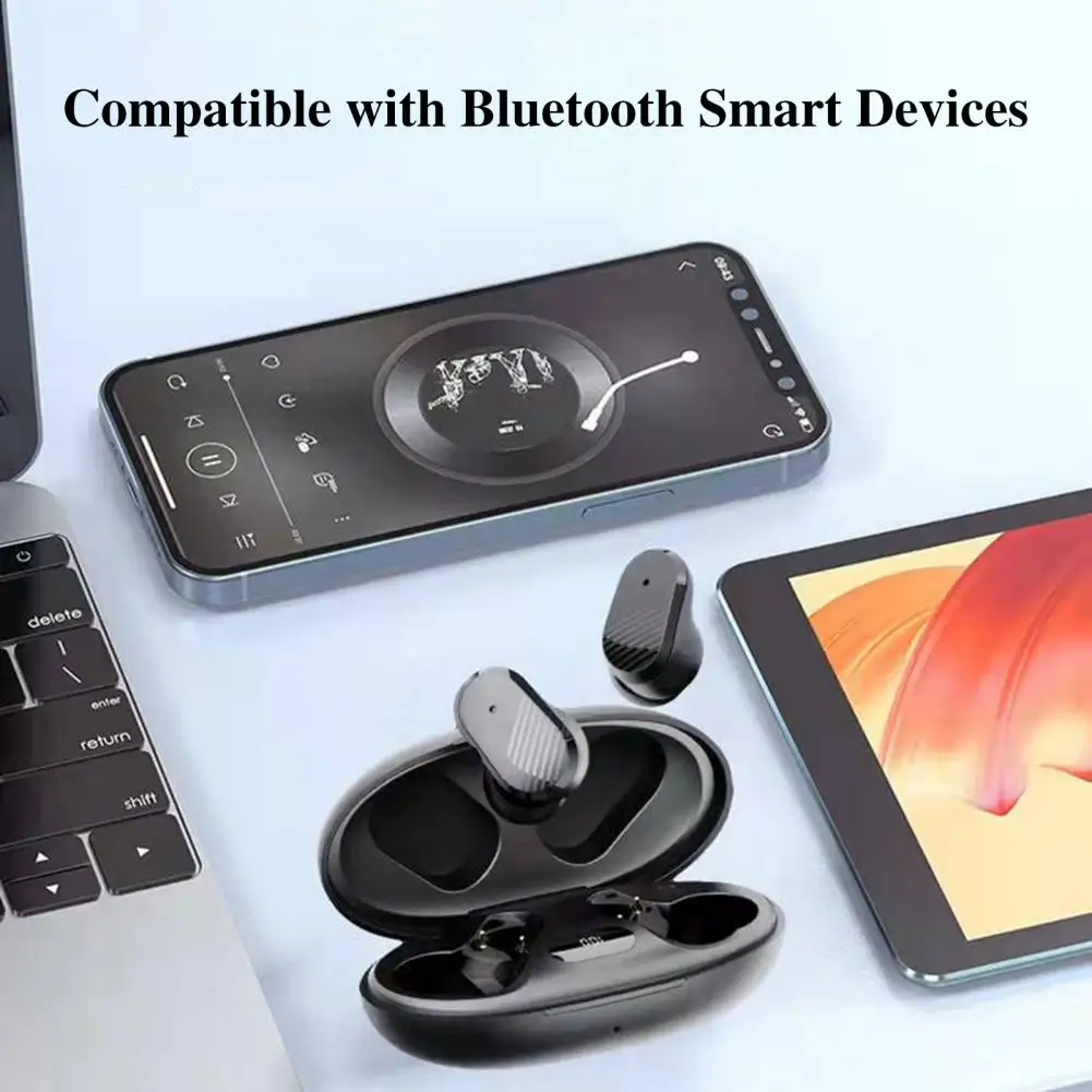 

A68 Wireless Earphone In-ear Low Latency LED Digital Display Headphones HiFi Sound Bluetooth-compatible 5.0 Earbud for Sports