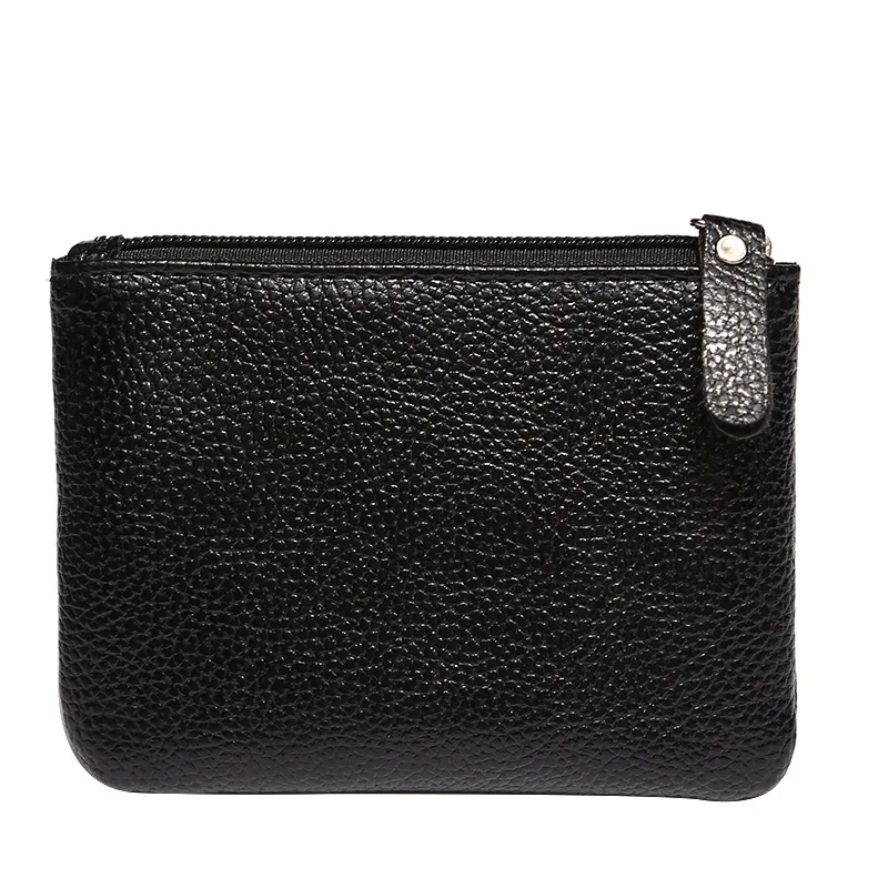 

Unisex Coin Purse Zipper Coin Bag Solid Color Pu Soft Leather Card Holder