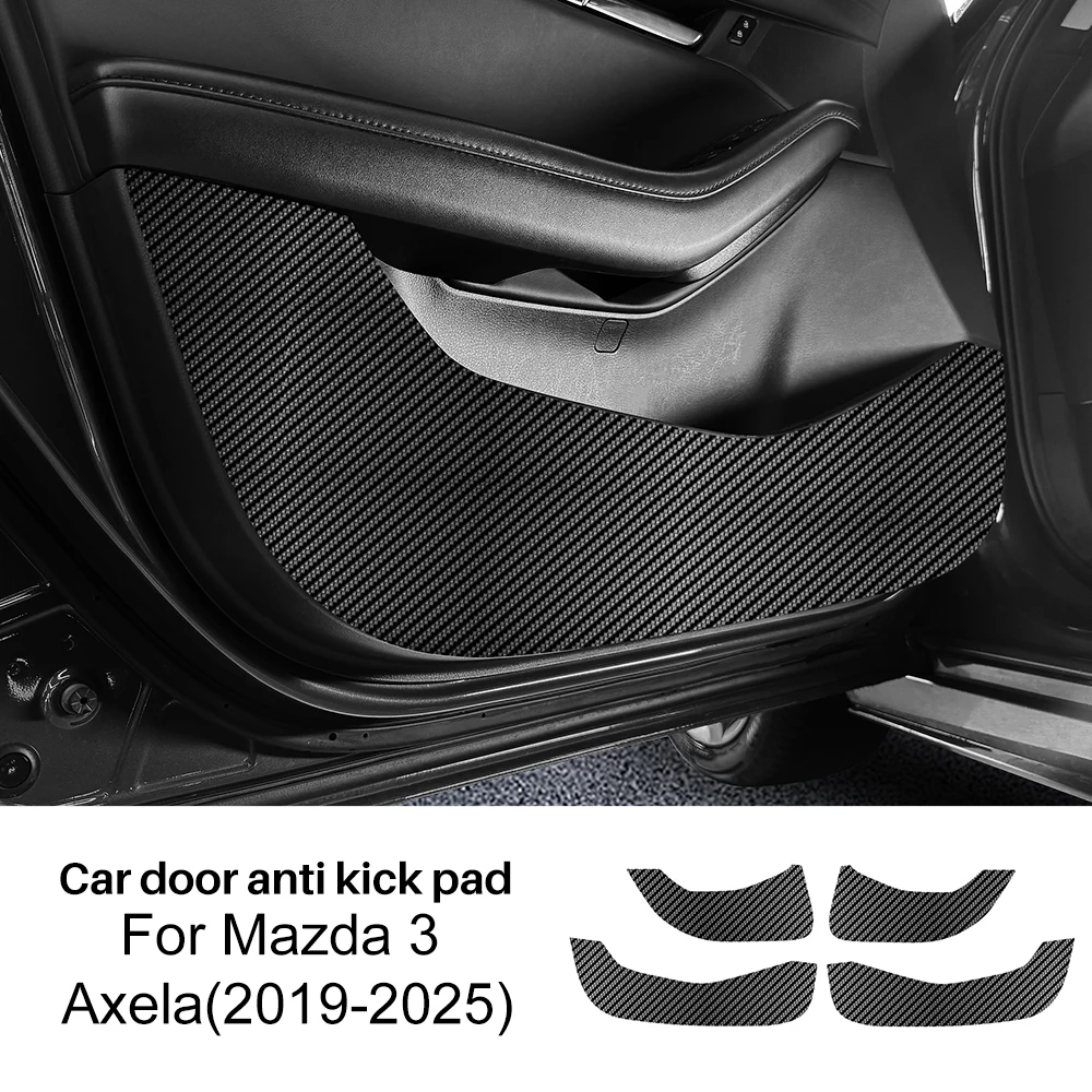 

Для Mazda 3 Axela 2019 2020 2021 2022 2023 2024 2025 LHD RHD Автомобильная противоударная накладка из замши и карбона, аксессуары для защиты дверей