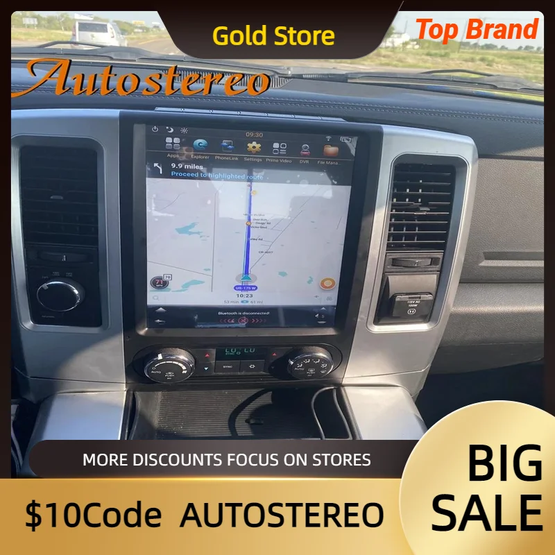 

4G для Dodge RAM 2009-2018 Android 13 Carplay Tesla style автомобильный мультимедийный плеер GPS-навигация автомобильное радио магнитофон головное устройство