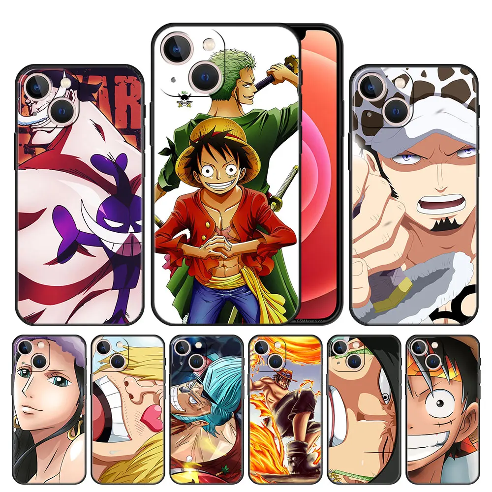 

Phone Case Cover for iPhone 11 12 13 Pro Max Xs 7 8 Plus 6 5 SE XR Mini TPU Funda Capinha Full One Piece Cute Cartoon Anime