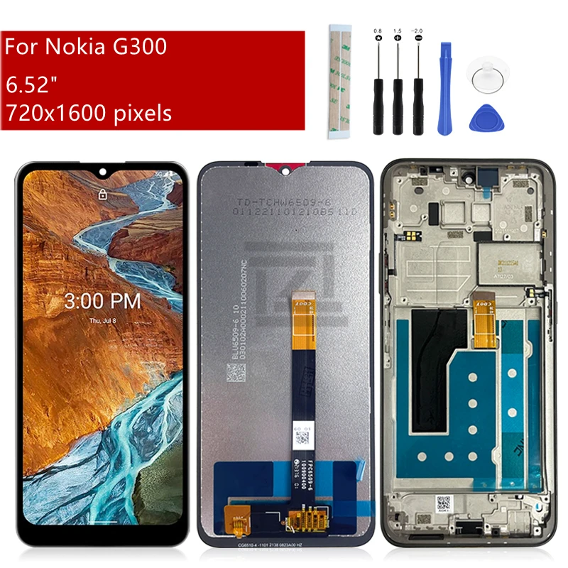 

For Nokia G300 LCD Display Touch Screen With Frame Digitizer Assembly Replacement Repair Parts 6.52"