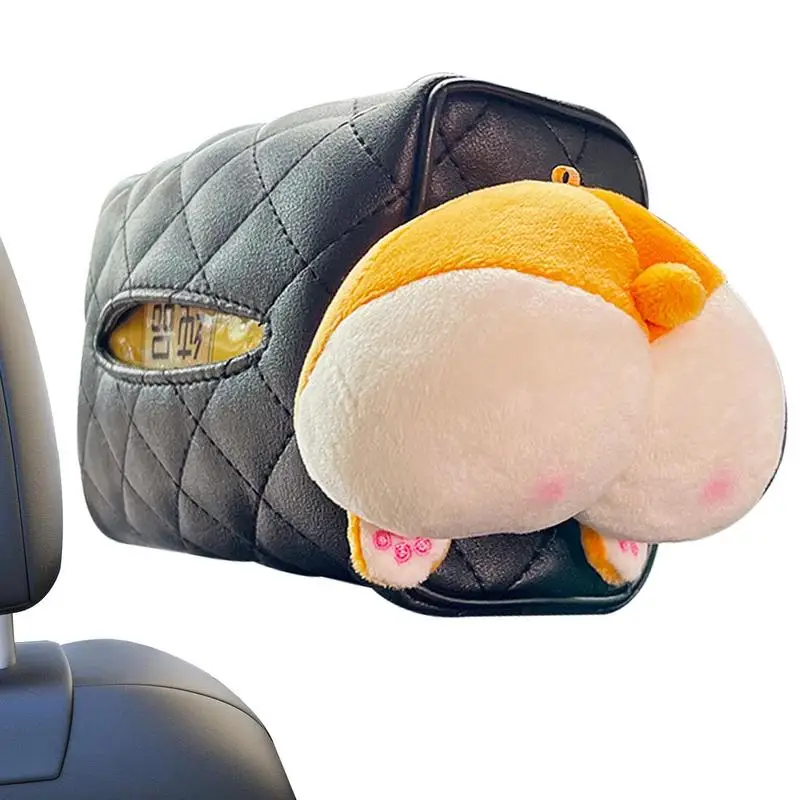 

Car Tissue Box Soft Plush Animal Cute Tissue Cover Decorative Holder Organizer Modern Tissue Case Facial Paper Organizer