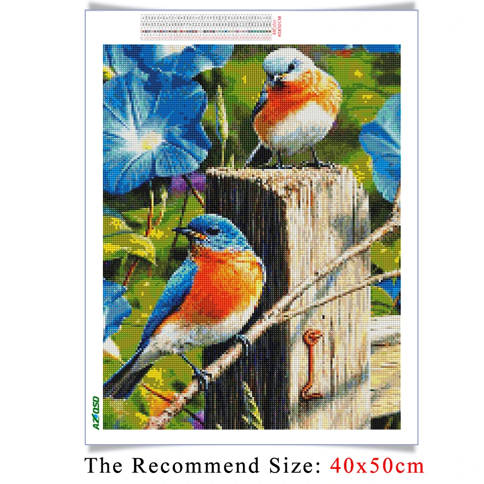 AZQSD алмазная вышивка птицы рукоделие крестиком мозаика животное картина