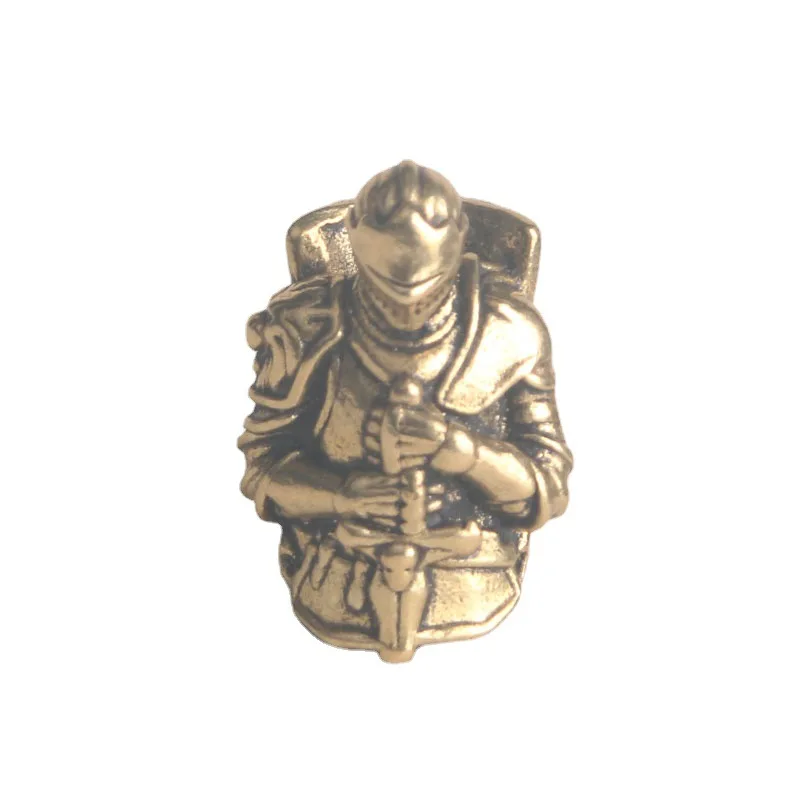 Фигурки самурайского рыцаря из чистой латуни веревка для ключей кулон