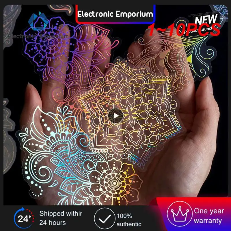 

1~10PCS Mr.paper 8 StylesBag Vintage Laser Animal Sticker Art Aesthetic Feather Hand Account Decoration Stationery Sticker