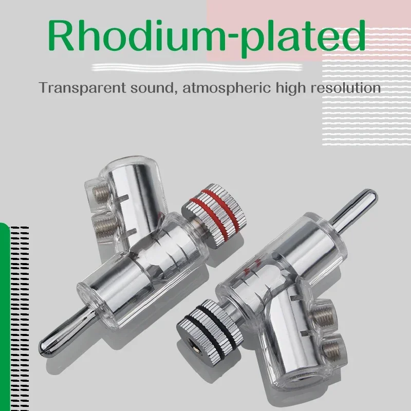 4 шт. позолоченный штекер типа банан родий Hi-Fi аудио адаптер акустический кабель