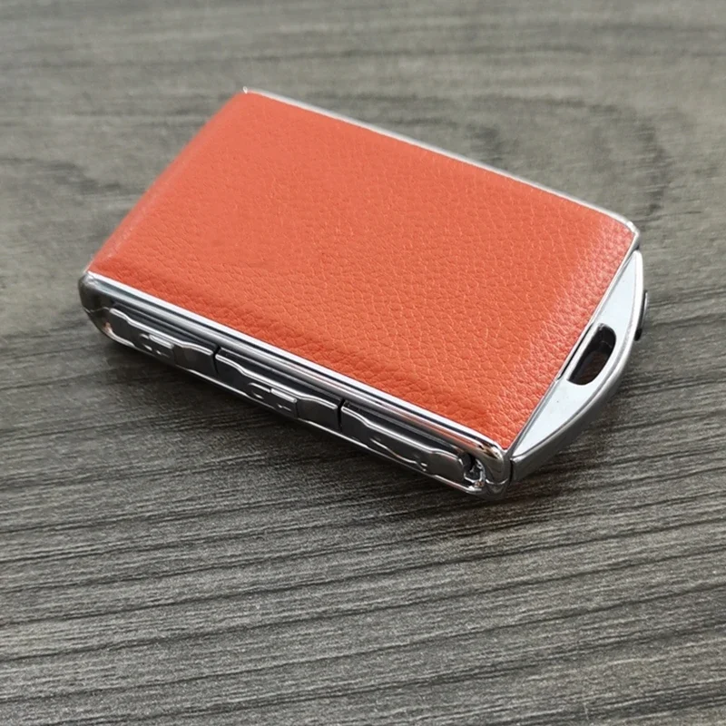 

Модификация крышки ключа для Volvo S90 S60, 1 шт., цинковый сплав + чехол для ключей из натуральной кожи для Volvo XC60 XC40 V90, аксессуары для ключей