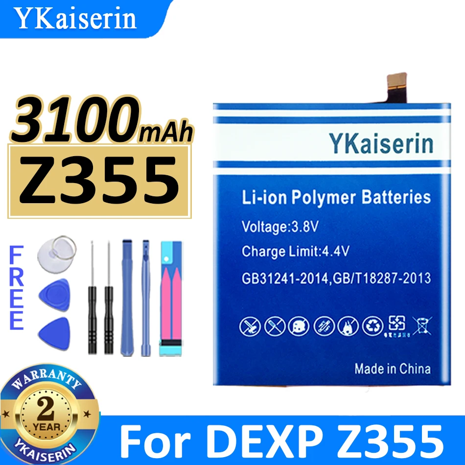 

3100mAh YKaiserin Battery Z 355 For DEXP Z355 Mobile Phone Batteries