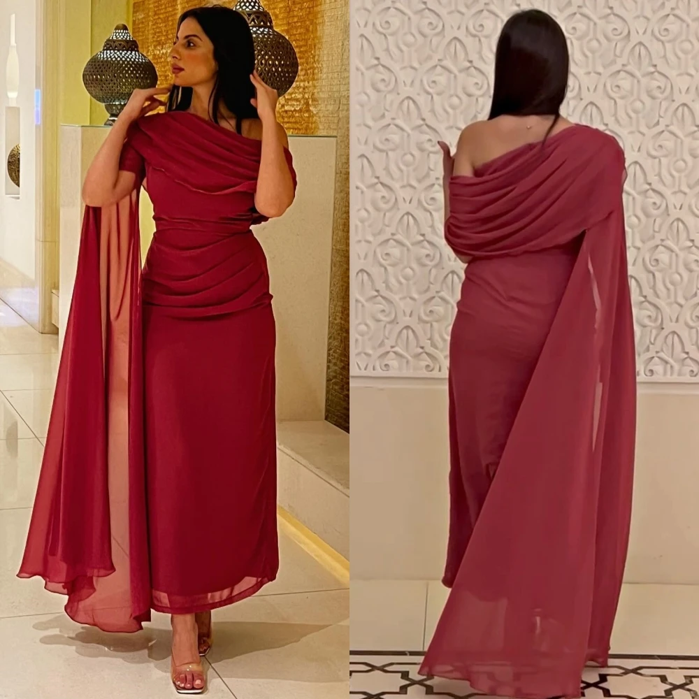 Шифоновое платье Jiayigong из Саудовской Аравии с одним плечом