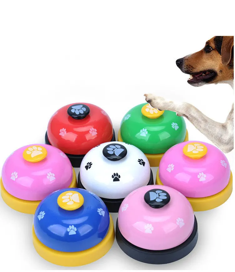 

Pet Toys Bell for Dogs Cat Training Interactive Toy Called Dinner Small Bells Footprint Ring Trainer Feeding Reminder For Teddy