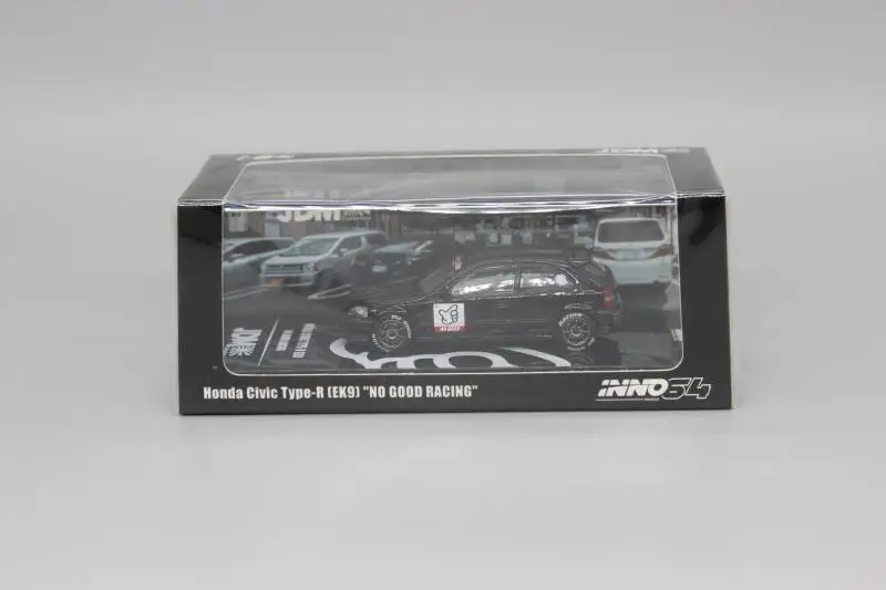 

INNO black 1:64 touring car sports car model Civic 6th generation EK9 Type-R JDM suitable for Honda Civic ornaments gift