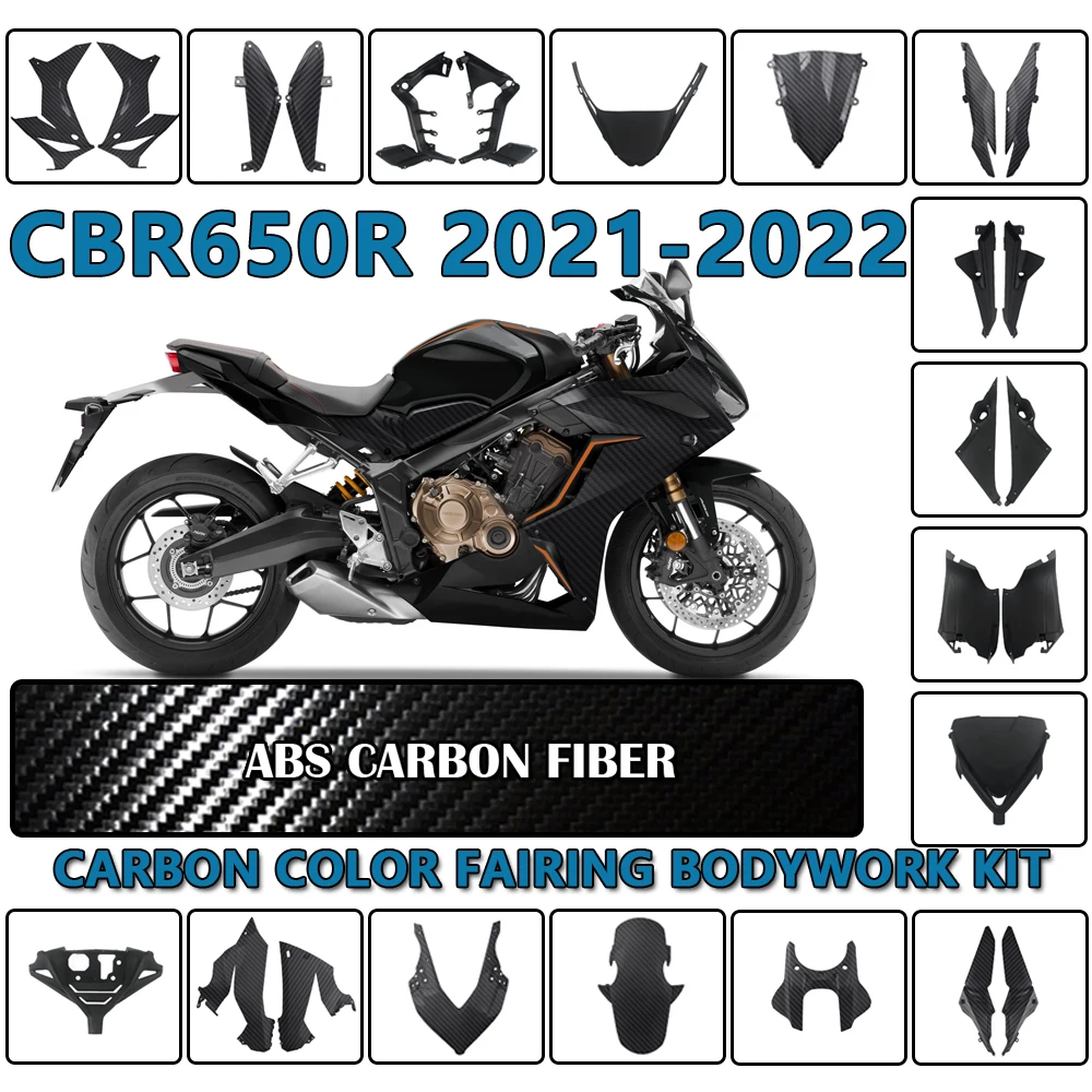 

For HONDA CBR650R 2021 2022 2023 Carbon Color Fiber Cover Fairing Motorcycle Accessories