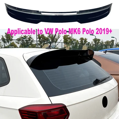 Подходит для Volkswagen Polo MK6 Polo 2019 + GTI верхнее крыло заднего спойлера внешняя модификация