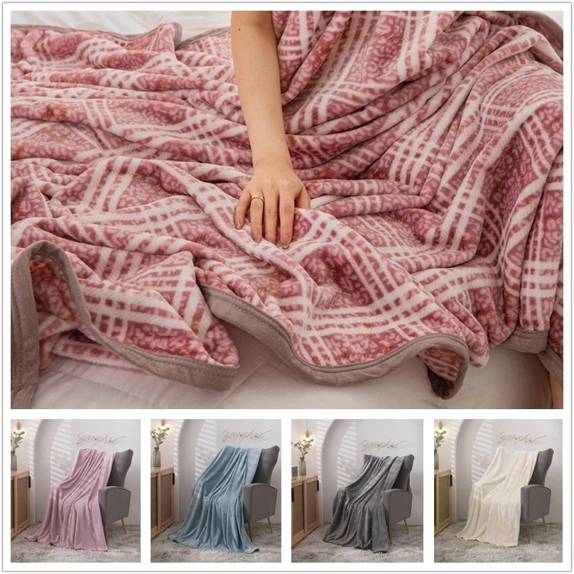 

Одеяло в простом стиле MissDeer для дивана, спальни 70x100, теплое клетчатое мягкое Фланелевое покрывало для кровати, пушистые одеяла размера King