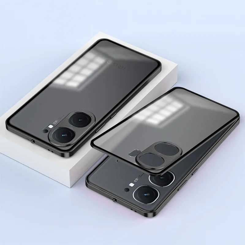 Металлический чехол для телефона с защитой объектива и пряжкой IQOO 12 13 Neo 10 9S Pro Plus Z7