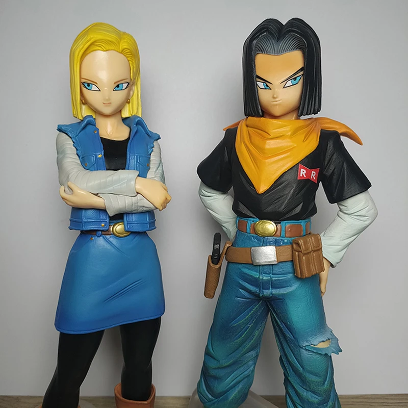 

Экшн-фигурки из аниме «Драконий жемчуг Z EX», ANDROID 17, 18, DBZ, ПВХ, Коллекционная модель для взрослых, куклы, игрушки для детей, рождественский подарок, 23,5 см