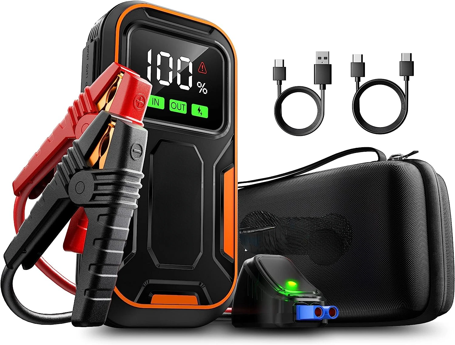 

Peak 15200mAh Portable Car Jump Starter, Jump Starter Battery Pack (Up to 7.5L Gas or 6.0L Diesel Engine), 12V Battery Jump Star