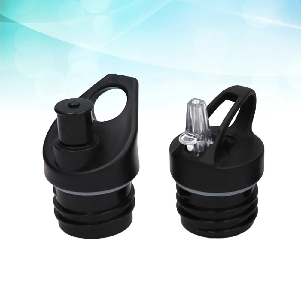 

2Pcs Portable Suction Nozzle Cover Bottle Lid Practical Vacuum Bottle Nozzle Cover for Daily Use (Black, Random Style)