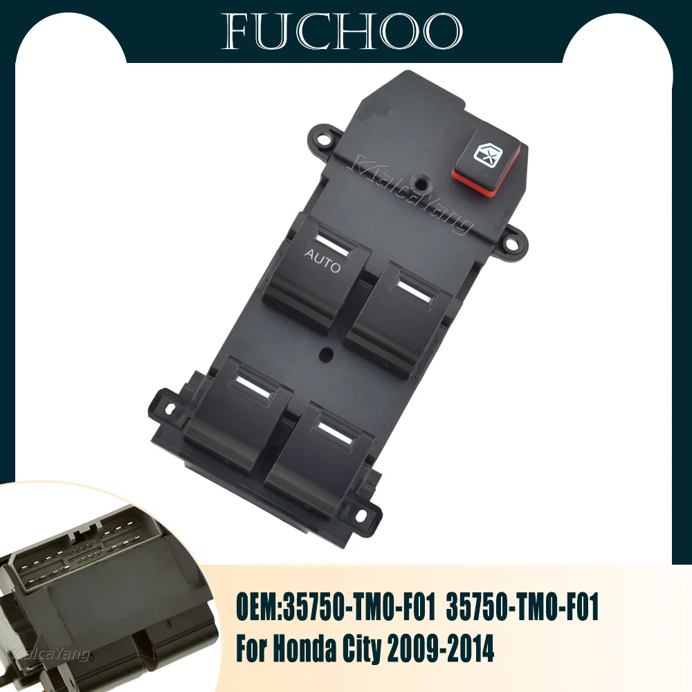 

Hight Quality For Honda City 2009-2014 New Driver Side Electric Power Master Window Switch 35750-TM0-F01
